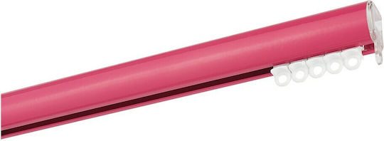 Zogometal Metallisches Vorhangstangen Farbe Pop Super Doppel mit der Eisenbahn Φ25mm 160cm Fuchsie CP0058