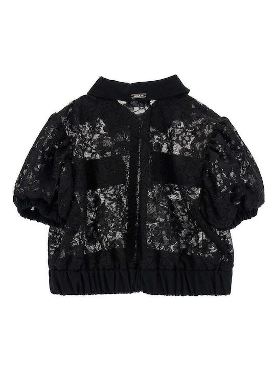 Kinderstrickjacke Schwarz