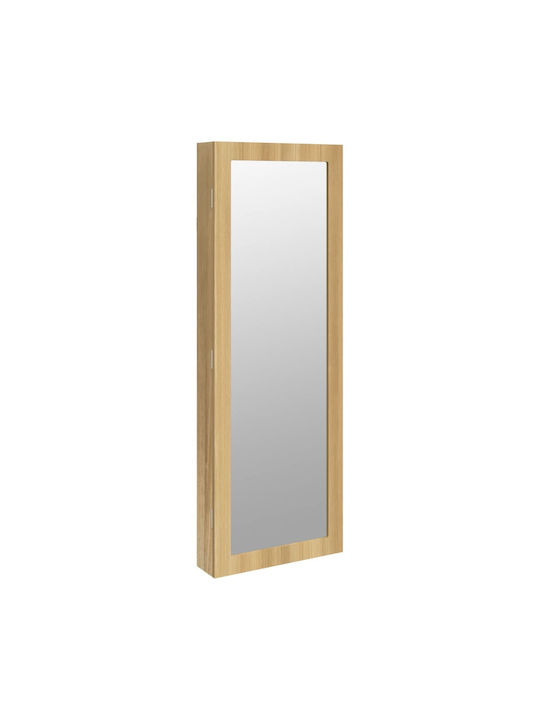 vidaXL Wall Mirror with Brown Wooden Frame 106x37.5cm 1pcs