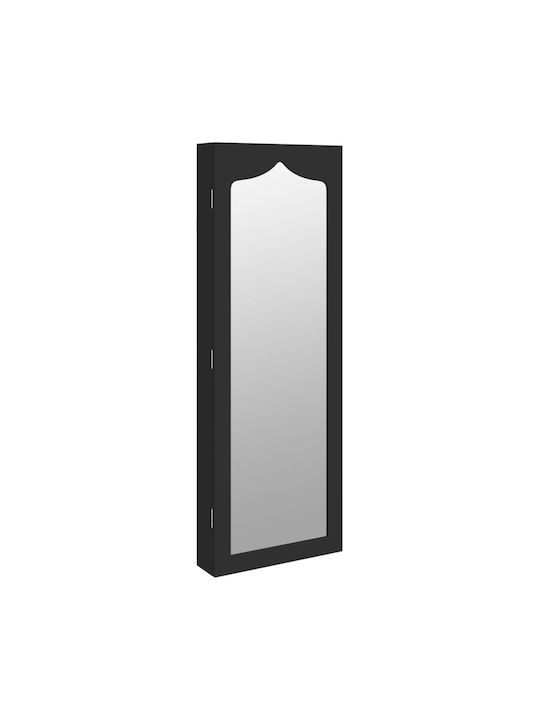 vidaXL Rectangular Wall Mirror Black with Wooden Frame 37.5x10x106cm