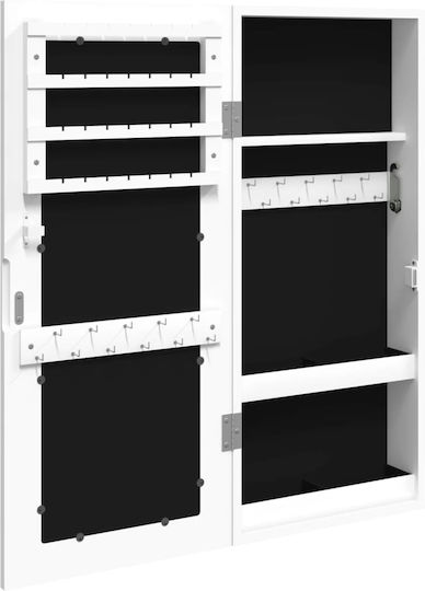 vidaXL Wall Mirror with White Wooden Frame 67x30cm 1pcs