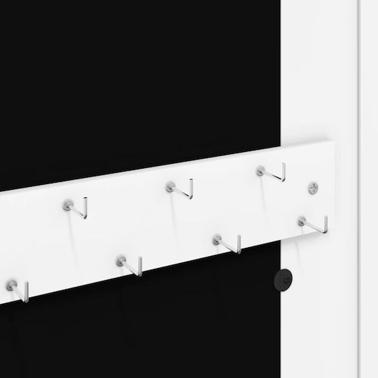 vidaXL Wall Mirror with White Wooden Frame 67x30cm 1pcs