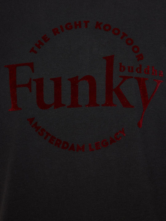 Funky Buddha Ανδρικό T-shirt Κοντομάνικο Μαύρο