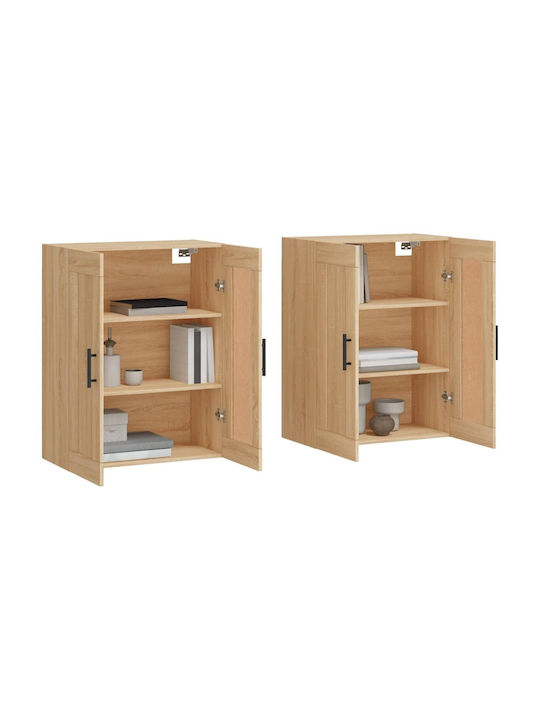 Hanging Living Room Cabinet from Particle Board Beige 69.5x34x90cm