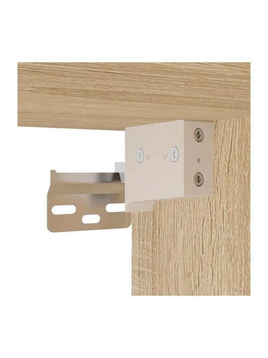 Hanging Living Room Cabinet from Particle Board Beige 69.5x34x90cm