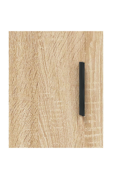 Hanging Living Room Cabinet from Particle Board Beige 69.5x34x90cm