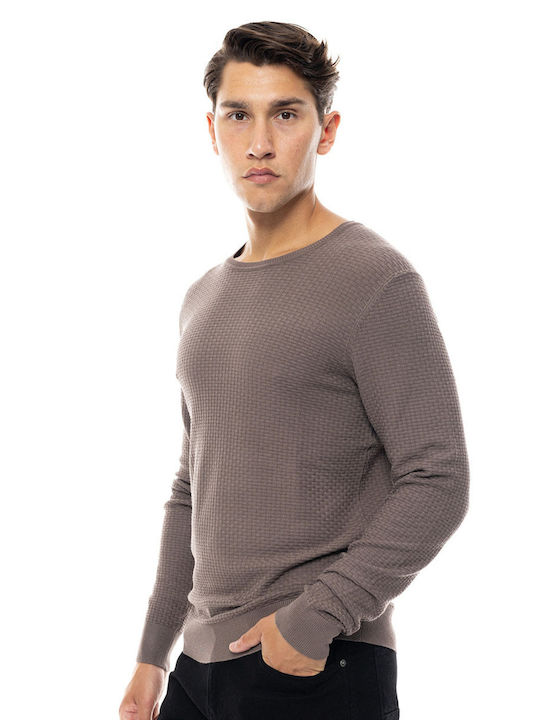 Smart fashion men's knitted blouse with round neck 48-206-047 FANGO