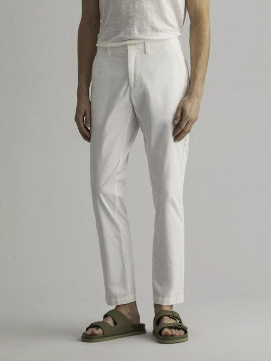 Gant Men's Trousers Chino in Slim Fit White