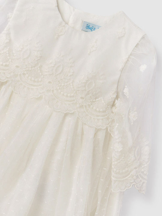 Abel & Lula Rochie Bej De Botez Din Tulle