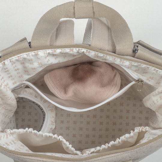 Walking Mum Backpack Diaper Bag Eco Mum Apricot 28x12x37cm