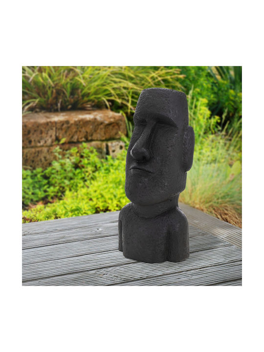 ECD Germany Dekorative Büste aus Stein Moai Rapa Nuil 26.5x19x53.5cm 1Stück