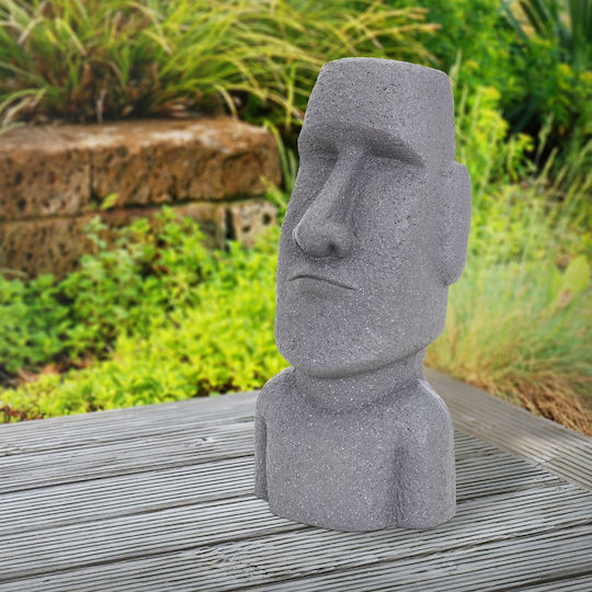 ECD Germany Dekorative Figur aus Stein Moai Rapa Nui Head 26.5x19x53.5cm 1Stück