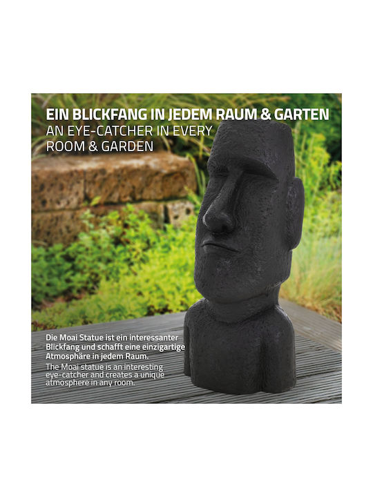 ECD Germany Dekorative Büste aus Stein Moai Rapa Nuil 26.5x19x53.5cm 1Stück
