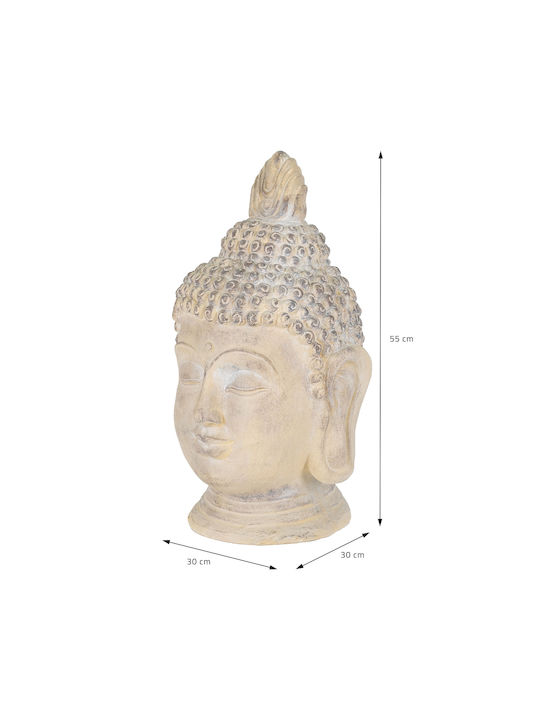 ECD Germany Dekorativer Buddha aus Stein 30x30x55cm 1Stück