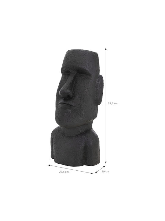 ECD Germany Dekorative Büste aus Stein Moai Rapa Nuil 26.5x19x53.5cm 1Stück