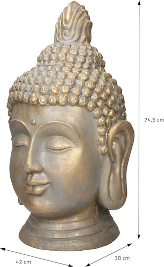 ECD Germany Decorative Buddha made of Stone 42x38x74.5cm 1pcs