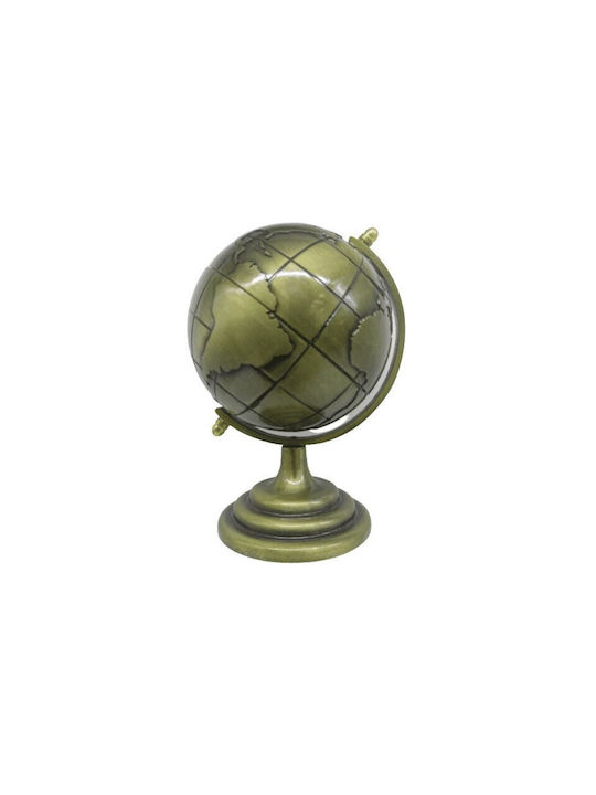 Erde Globus mit Durchmesser 12cm. Gold