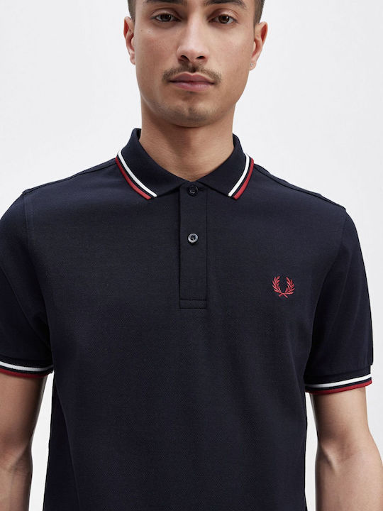 Herrenblusen Polo T-Shirt Marineblau