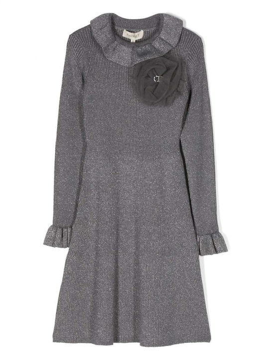 Twinset Kids Dress Tulle Gray 232GJ3692