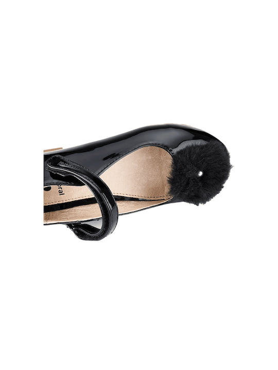 Mayoral Kids Patent Leather Ballerinas with Hoop & Loop Closure Black