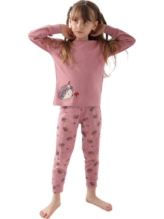 Arnetta Kinder Schlafanzug Winterlich Rosa