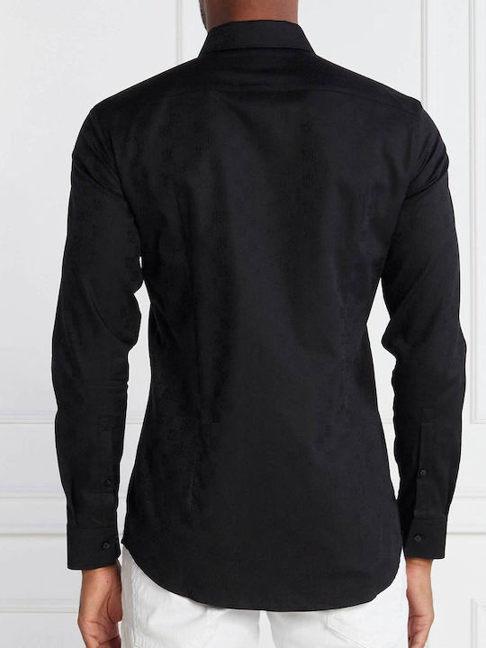 Hugo Boss Men's Shirt Long Sleeve Cotton Black