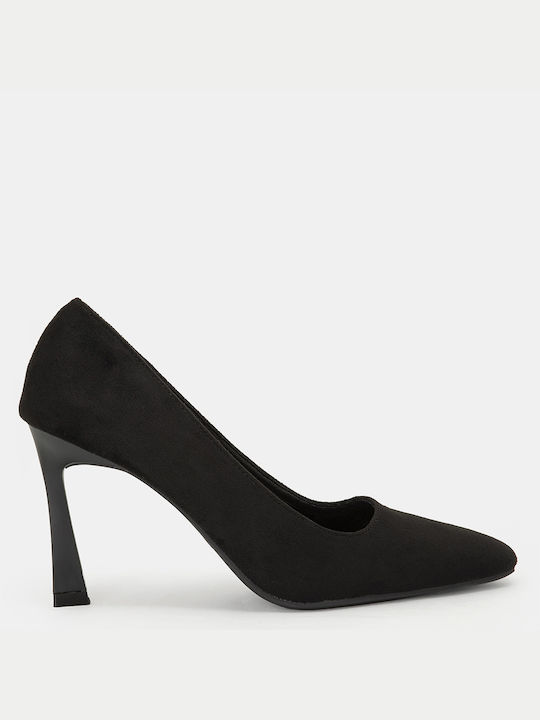 Bozikis Suede Stiletto Black High Heels