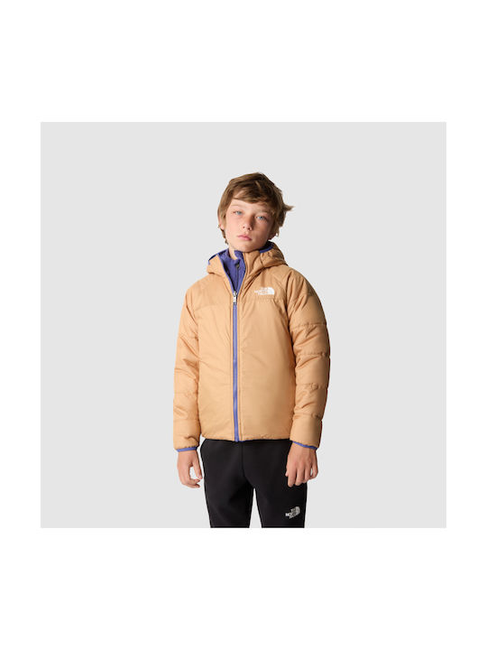 Детско спортно яке Кратък Двустранен с качулка Син Reversible
