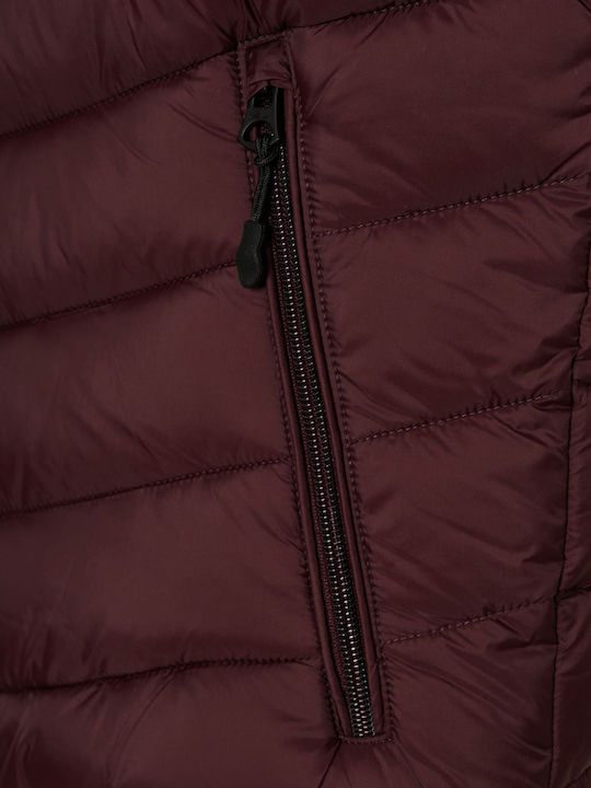 Sleeveless Jacket Puffer Deep red