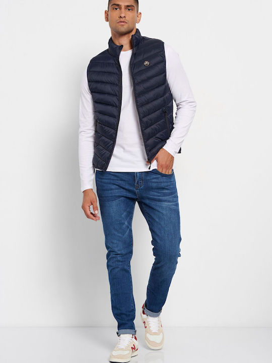 Sleeveless Jacket Puffer Navy Blue