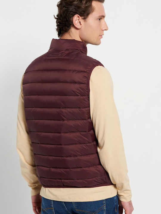 Sleeveless Jacket Puffer Deep red