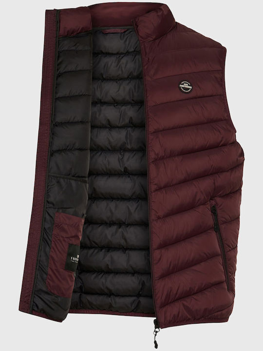 Sleeveless Jacket Puffer Deep red