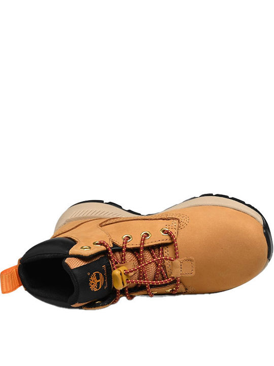 Killington Leather Kids Boots with Laces Yellow