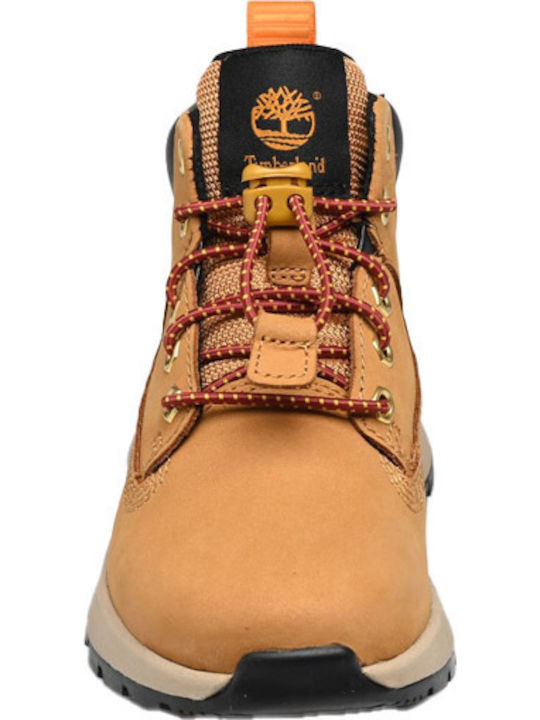 Killington Leather Kids Boots with Laces Yellow