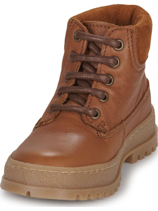 Kinderstiefel mit Reißverschluss Braun