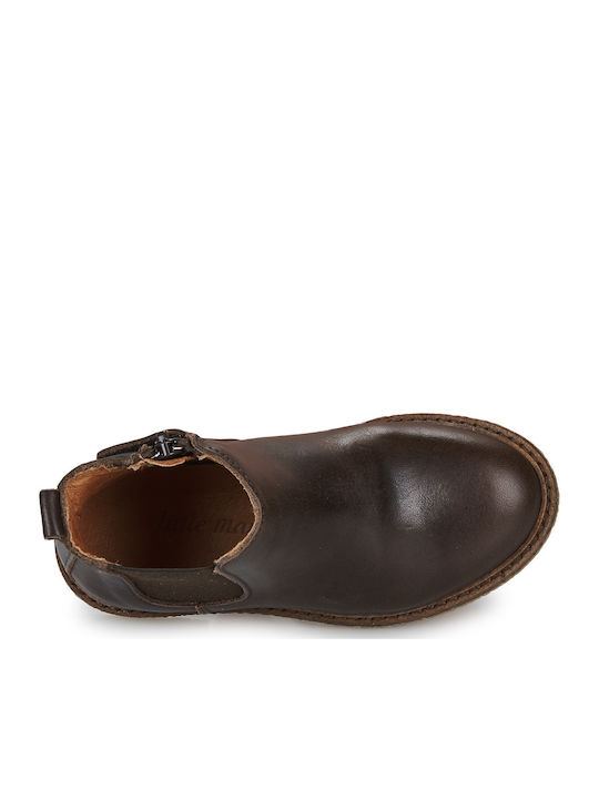 Kinderstiefel mit Reißverschluss Braun