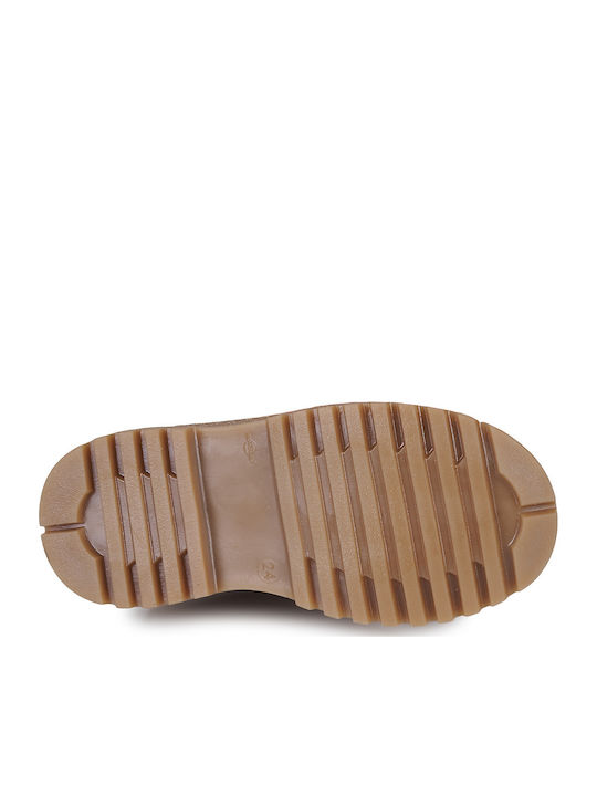 Kinderstiefel mit Reißverschluss Braun