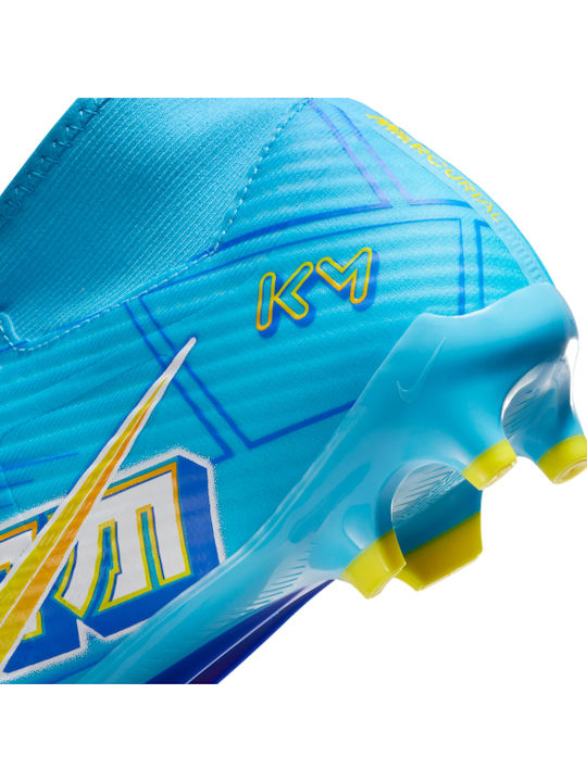 Nike Mercurial SuperFly 9 Academy Kylian Mbappé Football Shoes with Cleats Baltic Blue / White