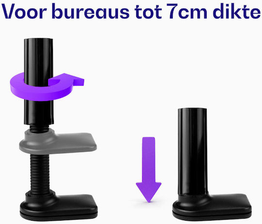 Buddi Tablet Stand with Extension Arm Black