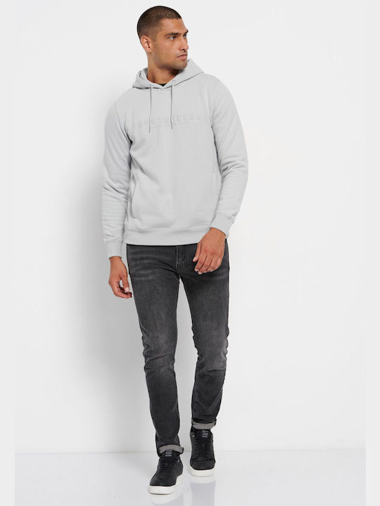 Funky Buddha Herren Sweatshirt mit Kapuze Gray