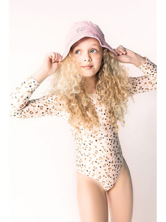 Swim Essentials Детски Бански Цял Бански с Дълъг Ръкав Каки