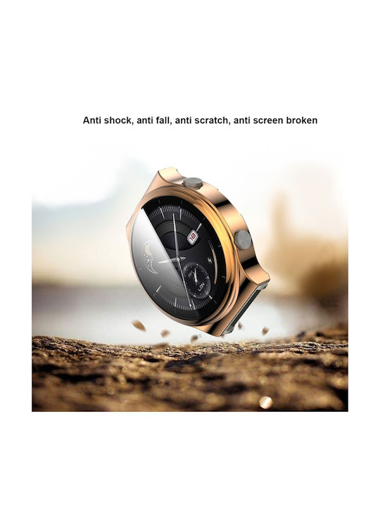 Калъф Силиконов Калъф в Розово злато цвят за Huawei Watch GT 2 Pro - Хуавей Уотч GT 2 Про