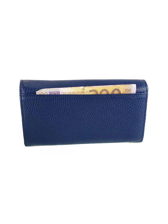 Forest Large Leather Women's Wallet Blue