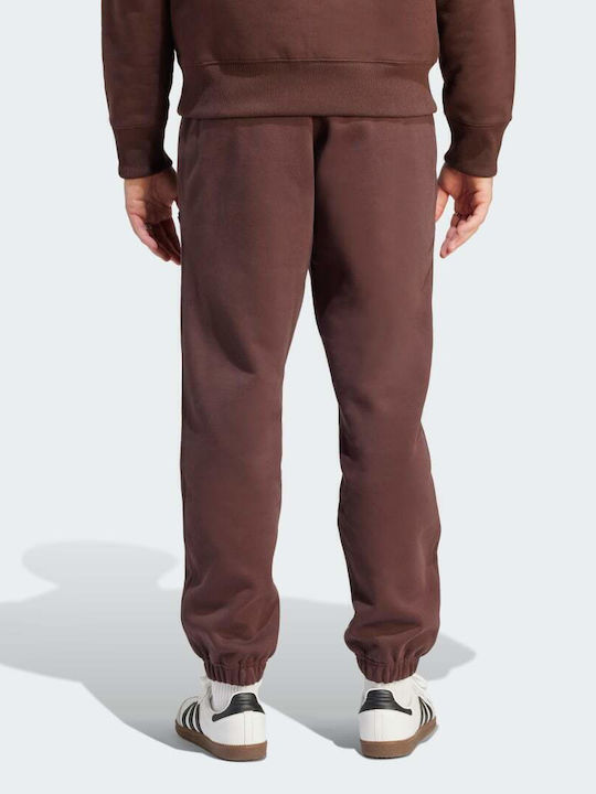 Premium Essentials Sweatpants with Elastic Brown