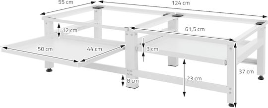 ML-Design 490009415 Verstellbar Anschluss Für Waschmaschine/Trockner aus Metall 2Stück