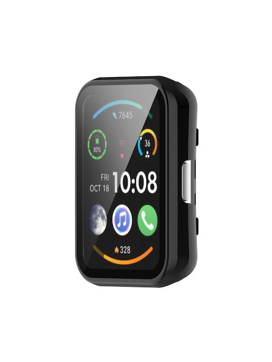 Tempered Glass Integrated Watch Case Πλαστική Θήκη σε Μαύρο χρώμα για το Huawei Watch Fit 2 / Fit 2 Active Tempered Glass Integrated Watch Case Πλαστική Θήκη σε Μαύρο χρώμα για το Huawei Watch Fit 2 / Fit 2 Active