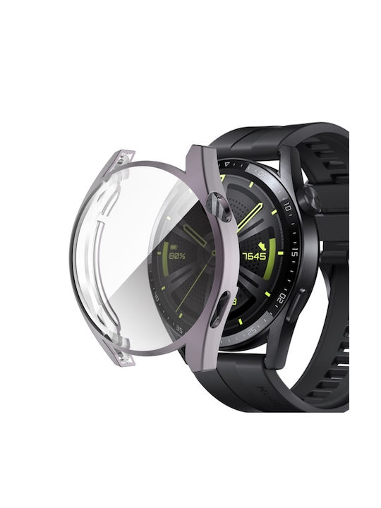 Silikonhülle in Silber Farbe für Huawei Watch GT 3 42mm