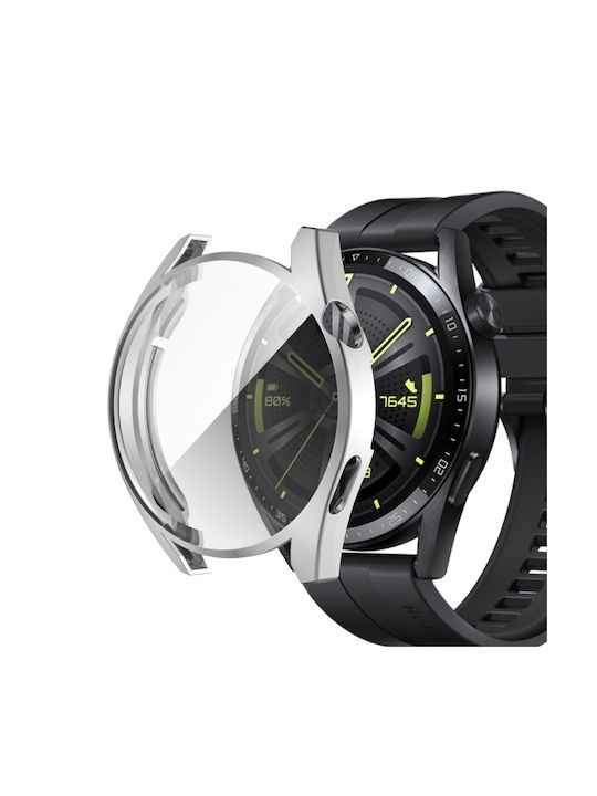 Silikonhülle in Silber Farbe für Huawei Watch GT 3 42mm