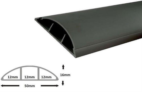 Dabler Canal de Cablu cu autocolant De podea din Plastic Gri 2m