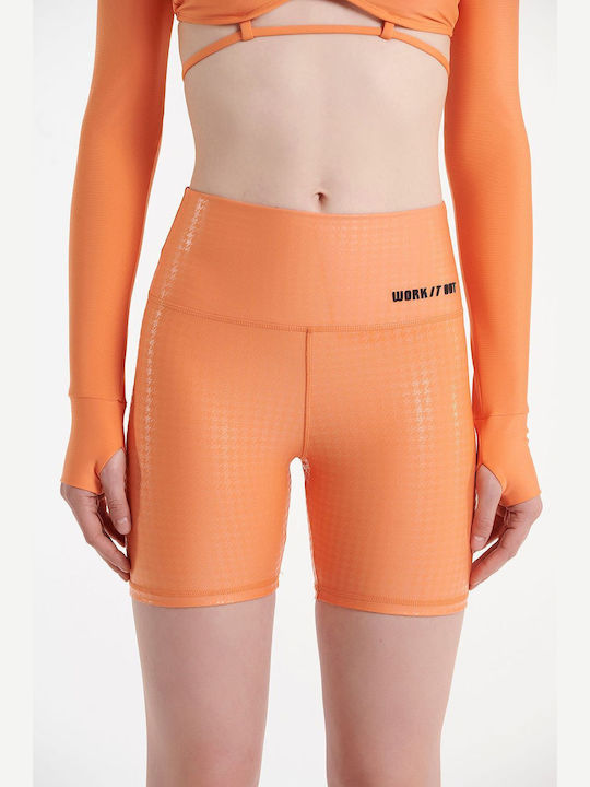 SugarFree Women's Bike Training Legging High Waisted Orange